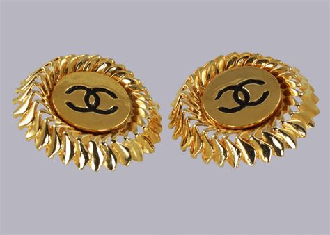 chanel clip earrings 80's|chanel cc earrings original.